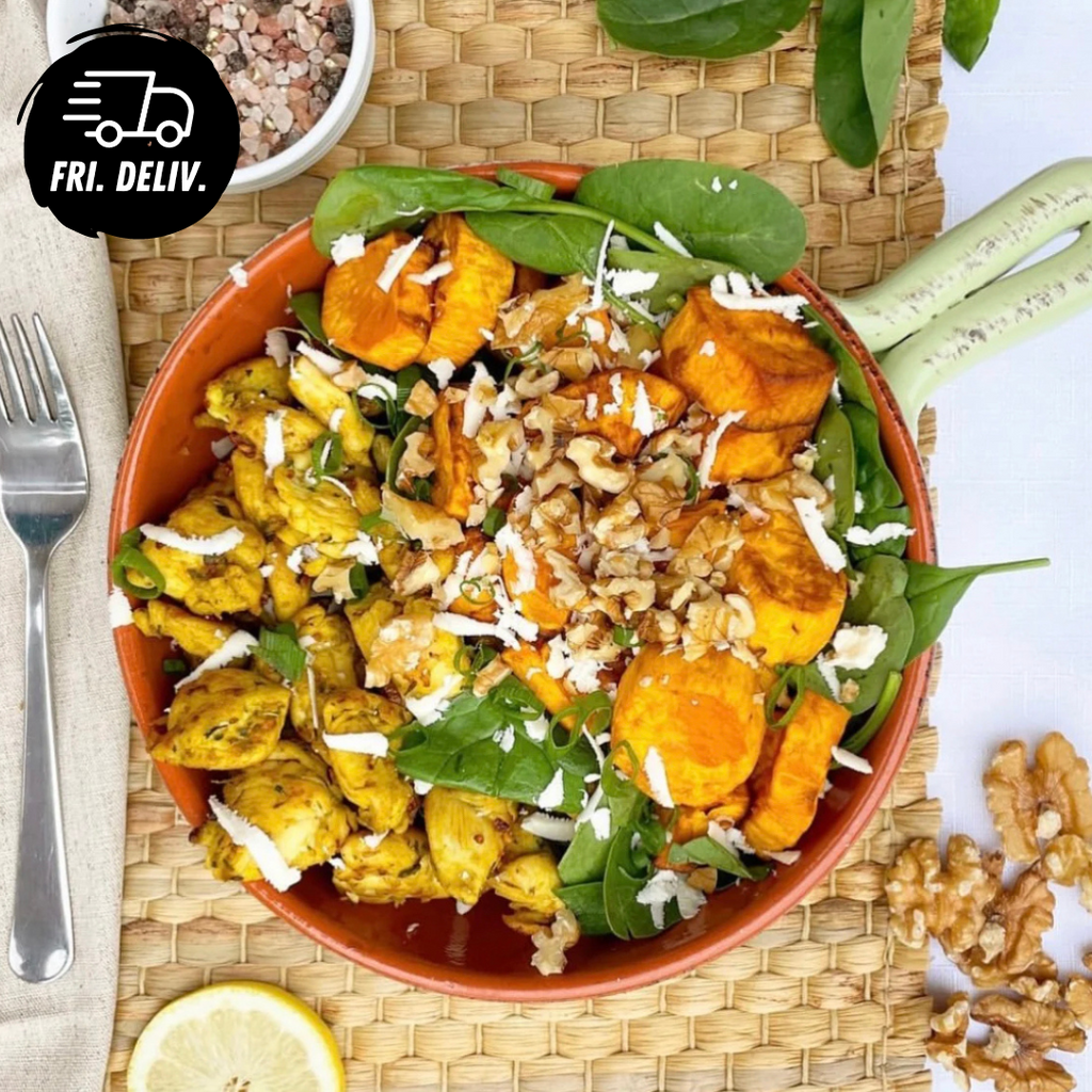 SWEET POTATO, CHICKEN & FETA SALAD BOWL