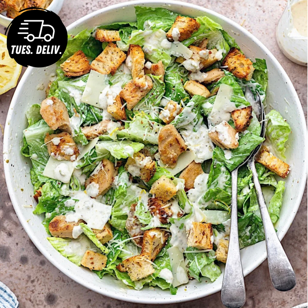 CRUMBED CHICKEN CAESAR SALAD