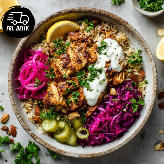 CHICKEN SHAWARMA BOWL.