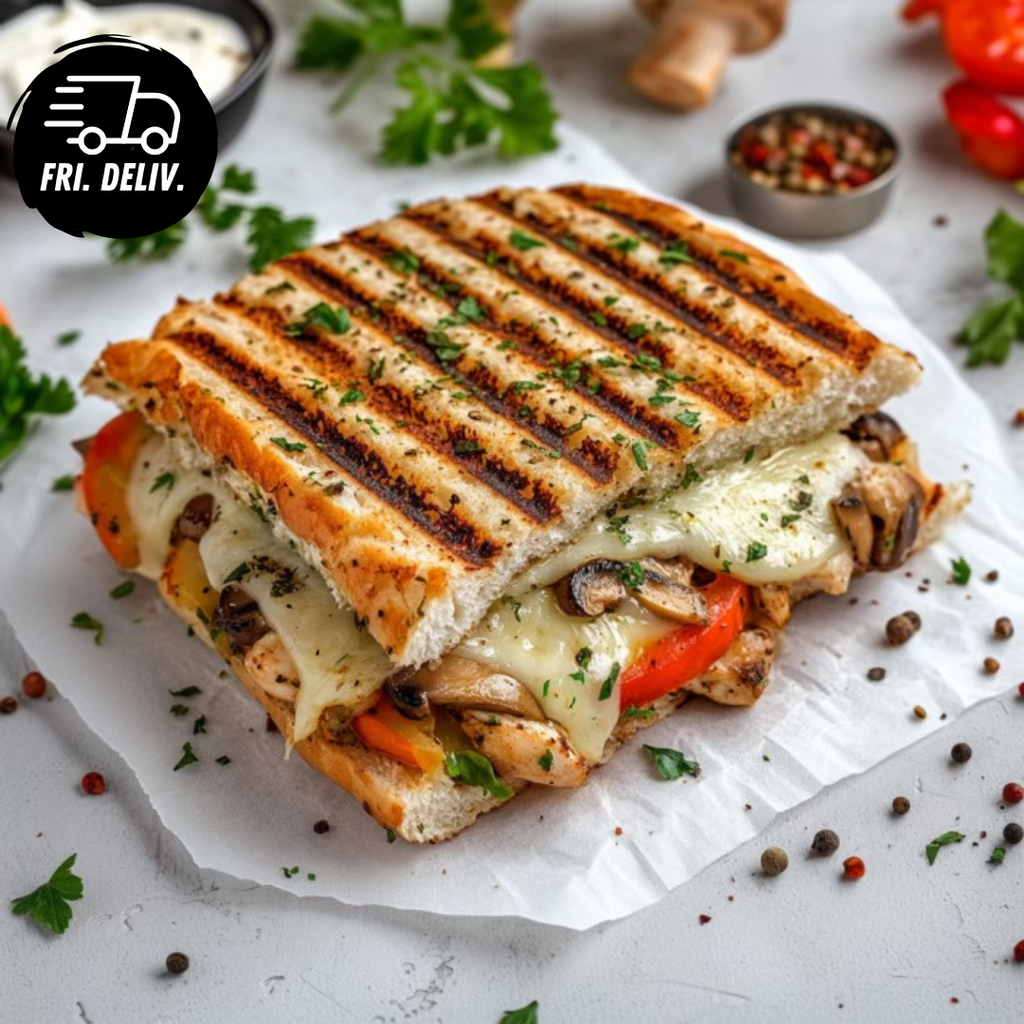 PHILLY CHICKEN CHEESESTEAK PANINI