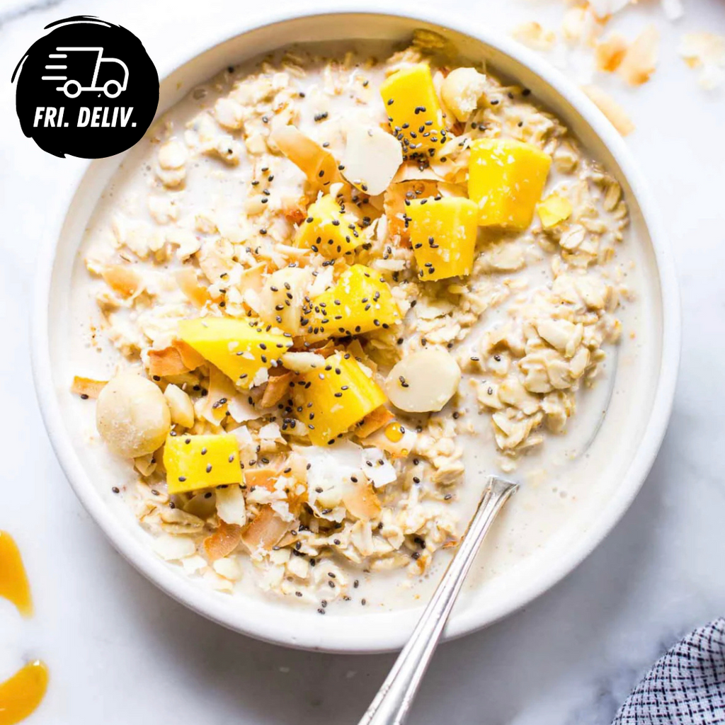 PEACH AND MANGO OVERNIGHT OATS