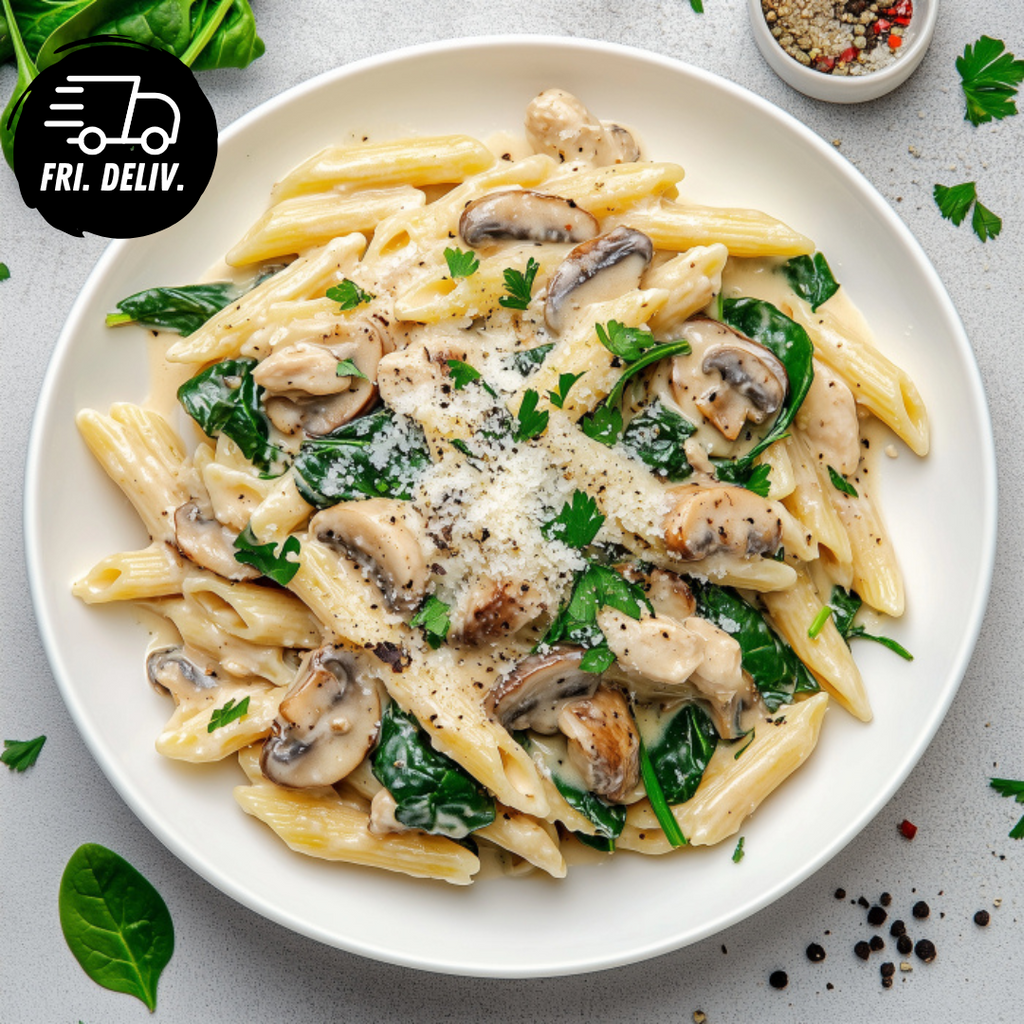 CHICKEN MUSHROOM AND TRUFFLE PENNE PASTA