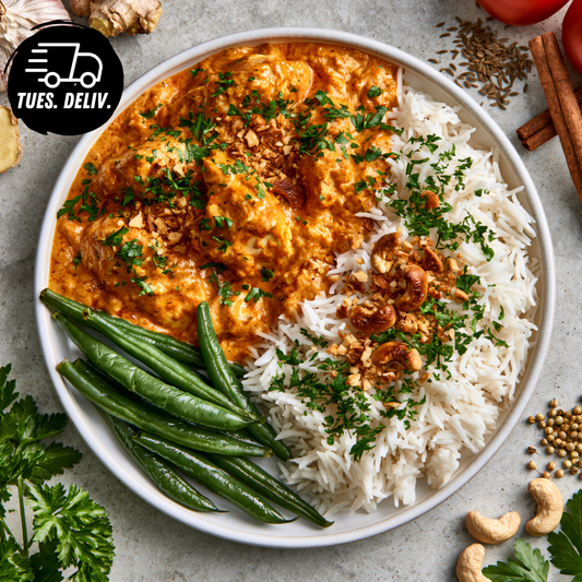 CREAMY BUTTER CHICKEN WITH CRUSHED CASHEWS