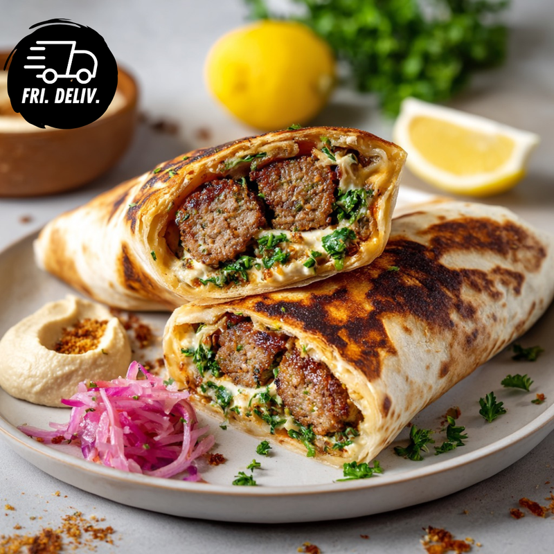 LAMB KOFTA HUMMUS WRAP