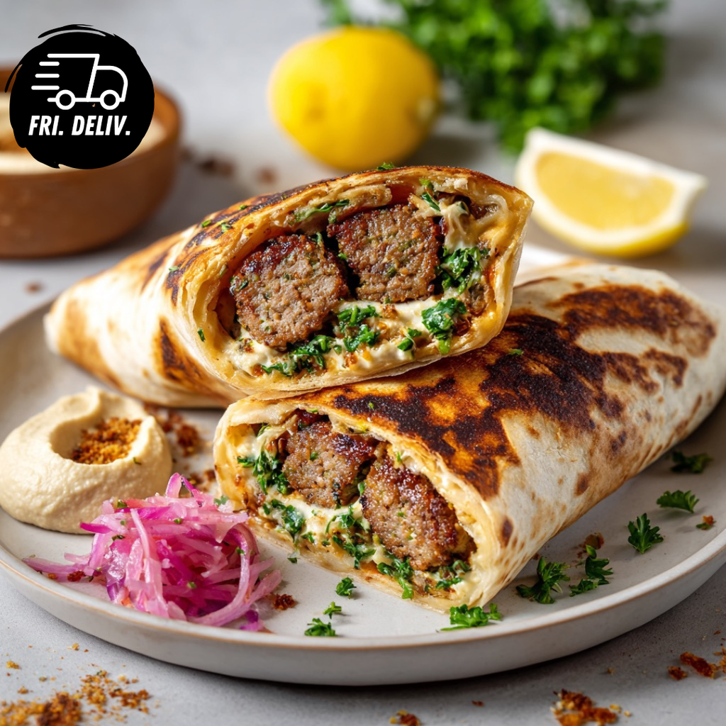 LAMB KOFTA HUMMUS WRAP