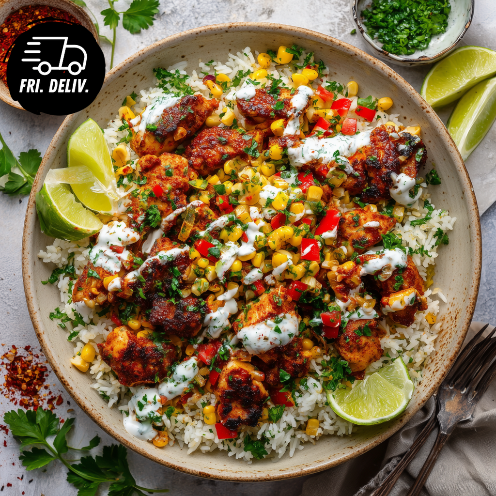 LEMON PAPRIKA CHICKEN WITH FIRE ROASTED CORN SALSA