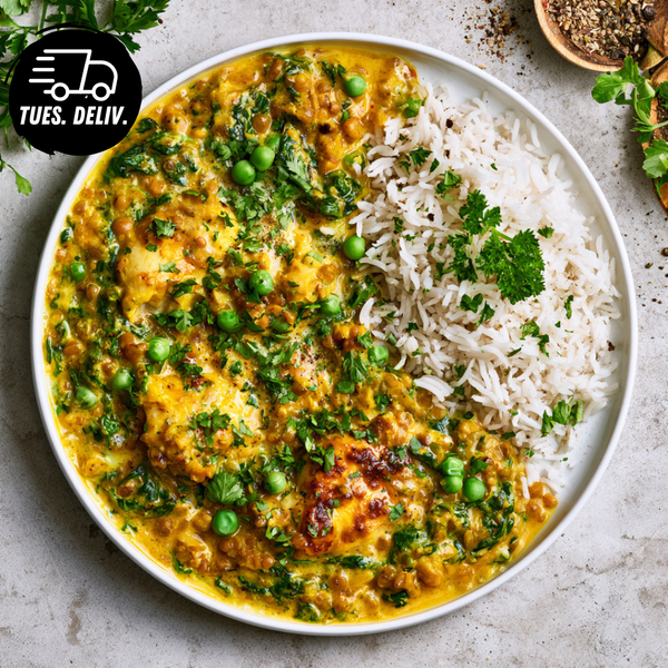 CREAMY COCONUT CHICKEN DHAL WITH BASMATI RICE