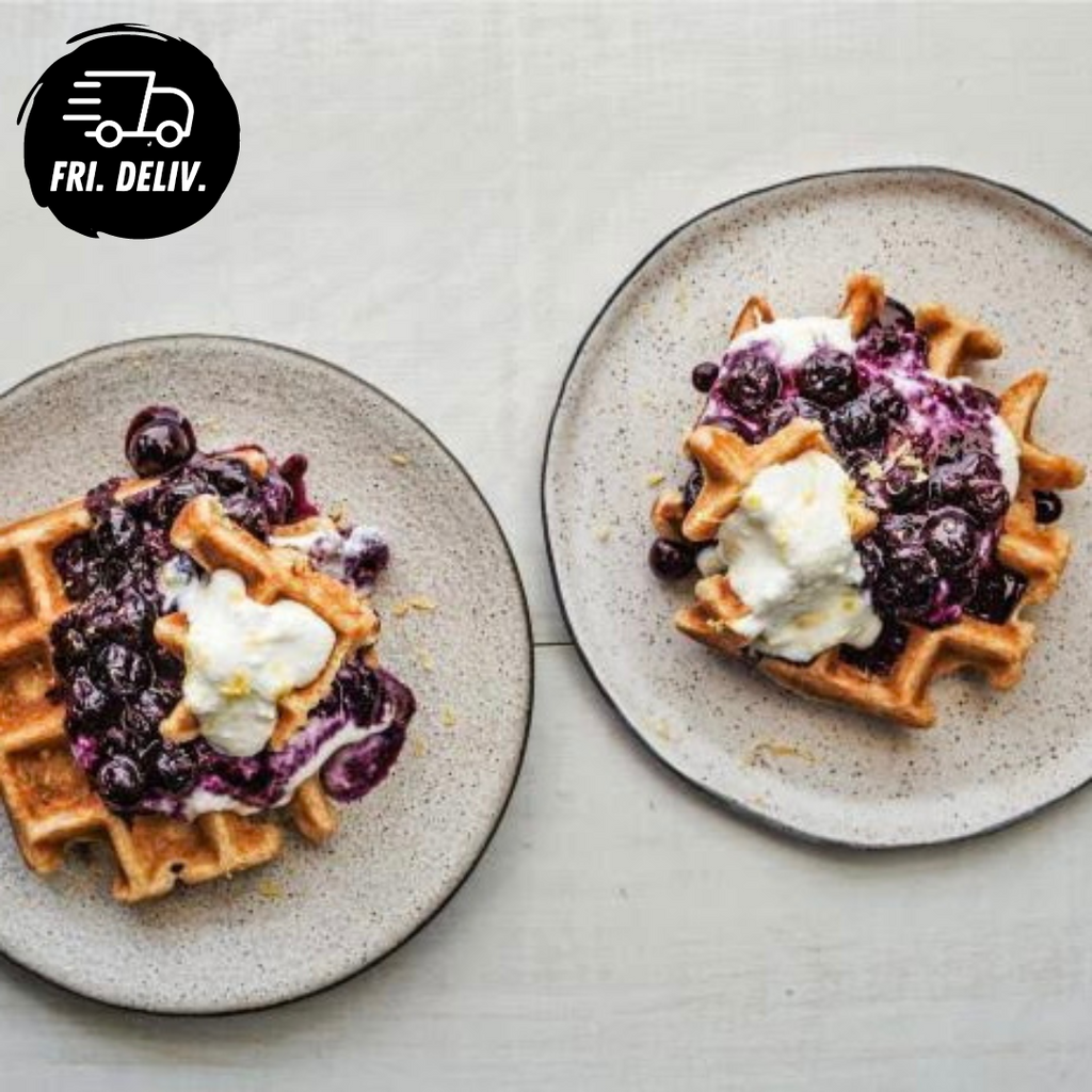 BREAKFAST WAFFLES W BERRY COMPOTE