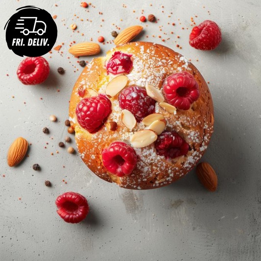 RASPBERRY WHITE CHOC PROTEIN MUFFIN