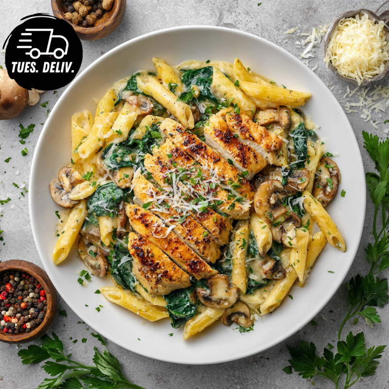 CREAMY CHICKEN FLORENTINE PENNE