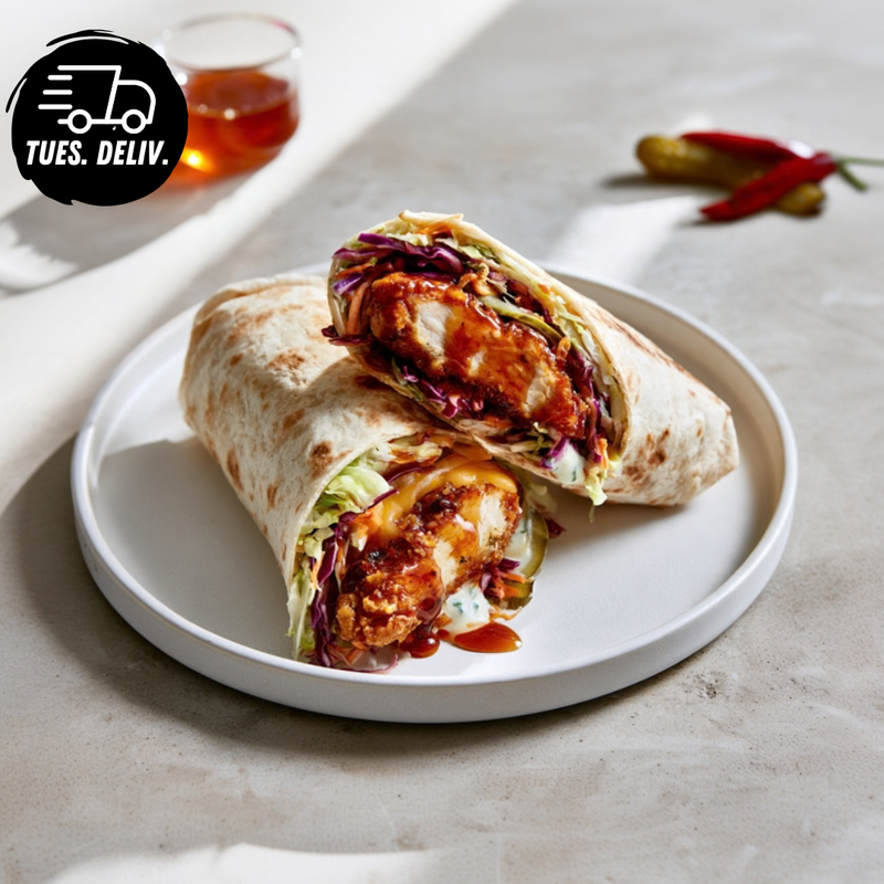 HOT HONEY CRUMBED CHICKEN WRAP