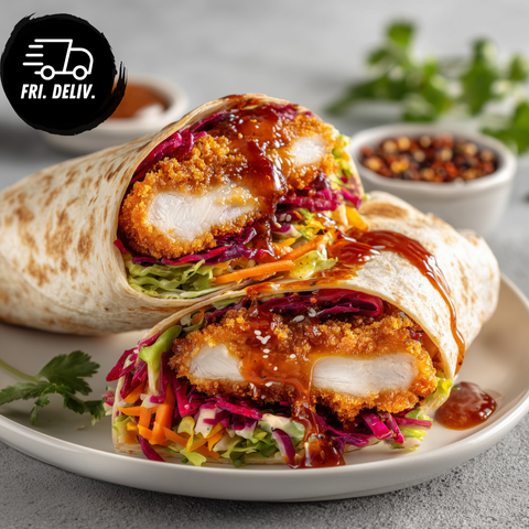 HOT HONEY CRISPY CHICKEN WRAP.