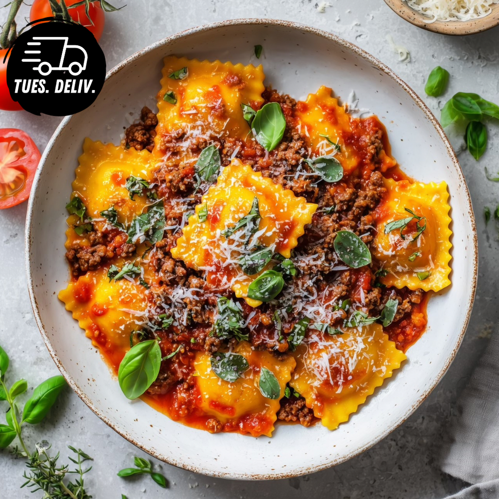 ITALIAN BEEF RAVIOLI WITH NAPOLITANA SAUCE