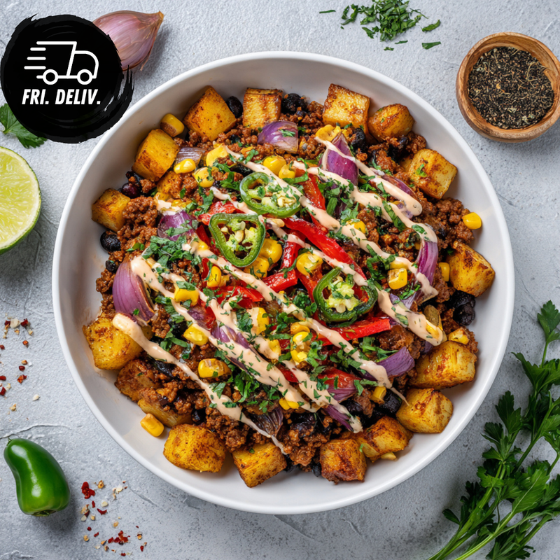 LOADED MEXICAN BEEF & ROASTED POTATO BOWL