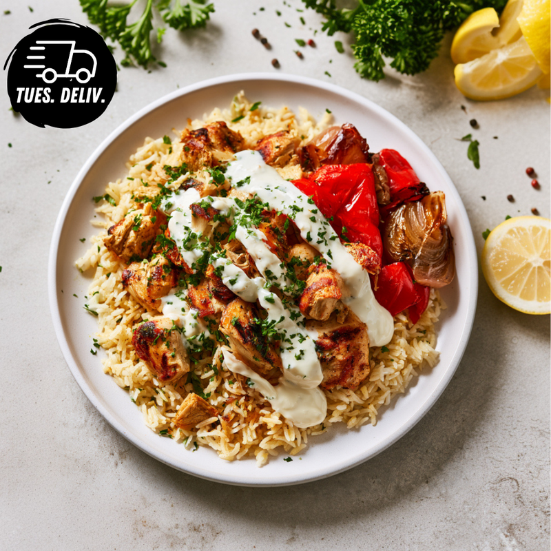 NEW YORK SPICED CHICKEN AND GOLDEN RICE