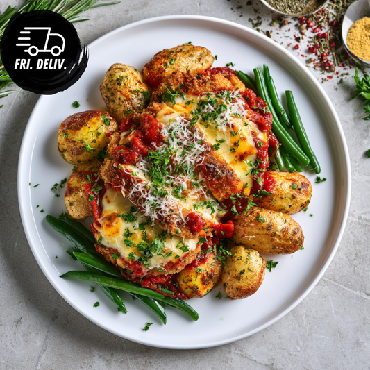 CHICKEN PARMIGIANA POTATO BOWL.