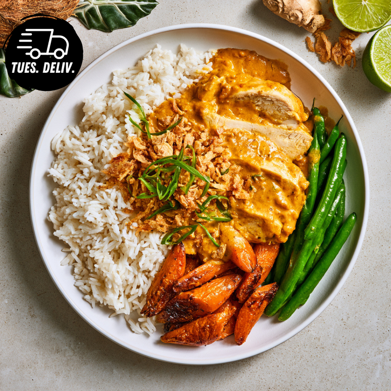 PANANG CHICKEN CURRY WITH BASMATI RICE