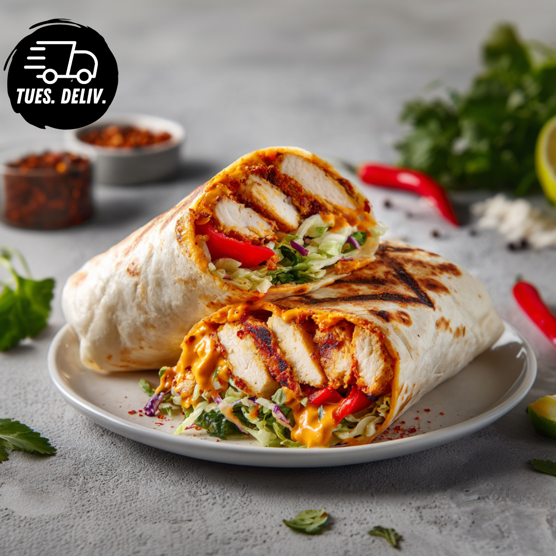 PERI PERI CHICKEN AND SLAW WRAP