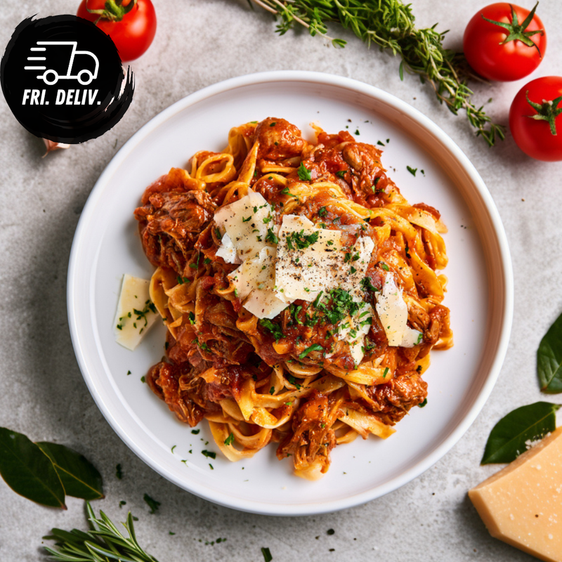 SLOW COOKED LAMB RAGU WITH FETTUCCINE